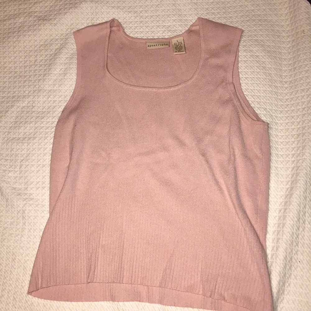 Light pink tank top sweater